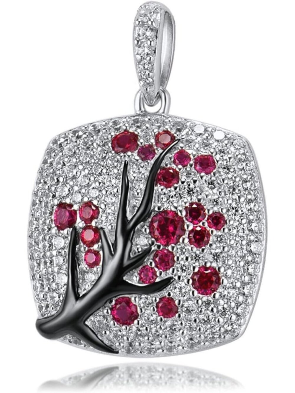 Elegant 925 Sterling Silver Cherry Pendant Necklace for Women - Gift-Ready
